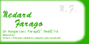 medard farago business card